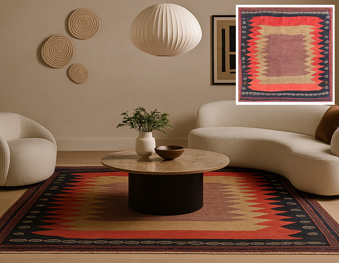 how_to_decorate_with_square_rugs